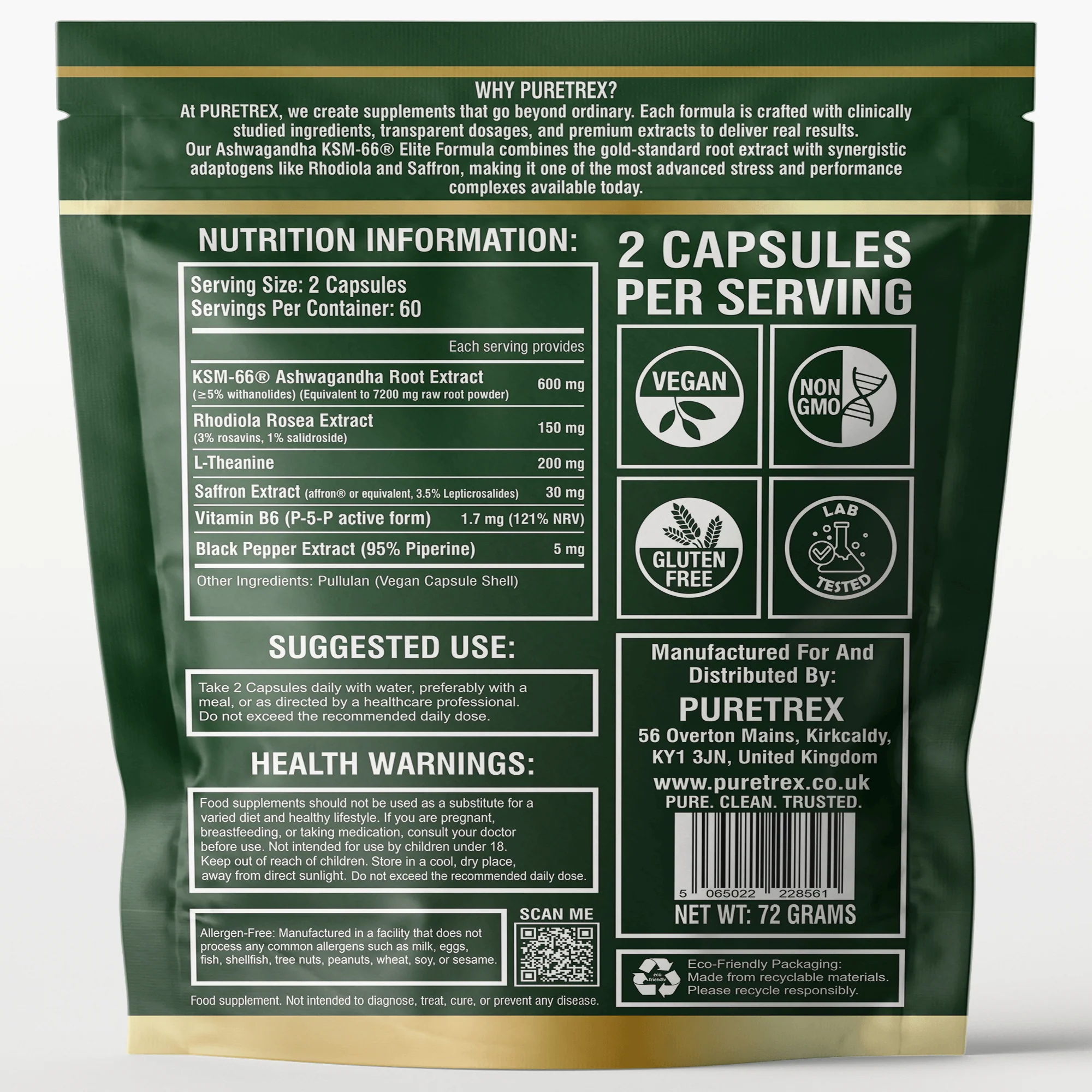 Ashwagandha KSM-66® Elite Formula – 7200mg Root Equivalent Adaptogen Complex - Image 5
