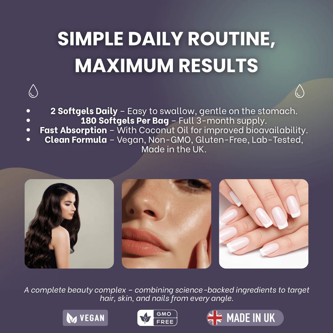 Biotin Beauty Complex 10,000µg – Keratin, Hyaluronic Acid & Bamboo Extract - Image 11