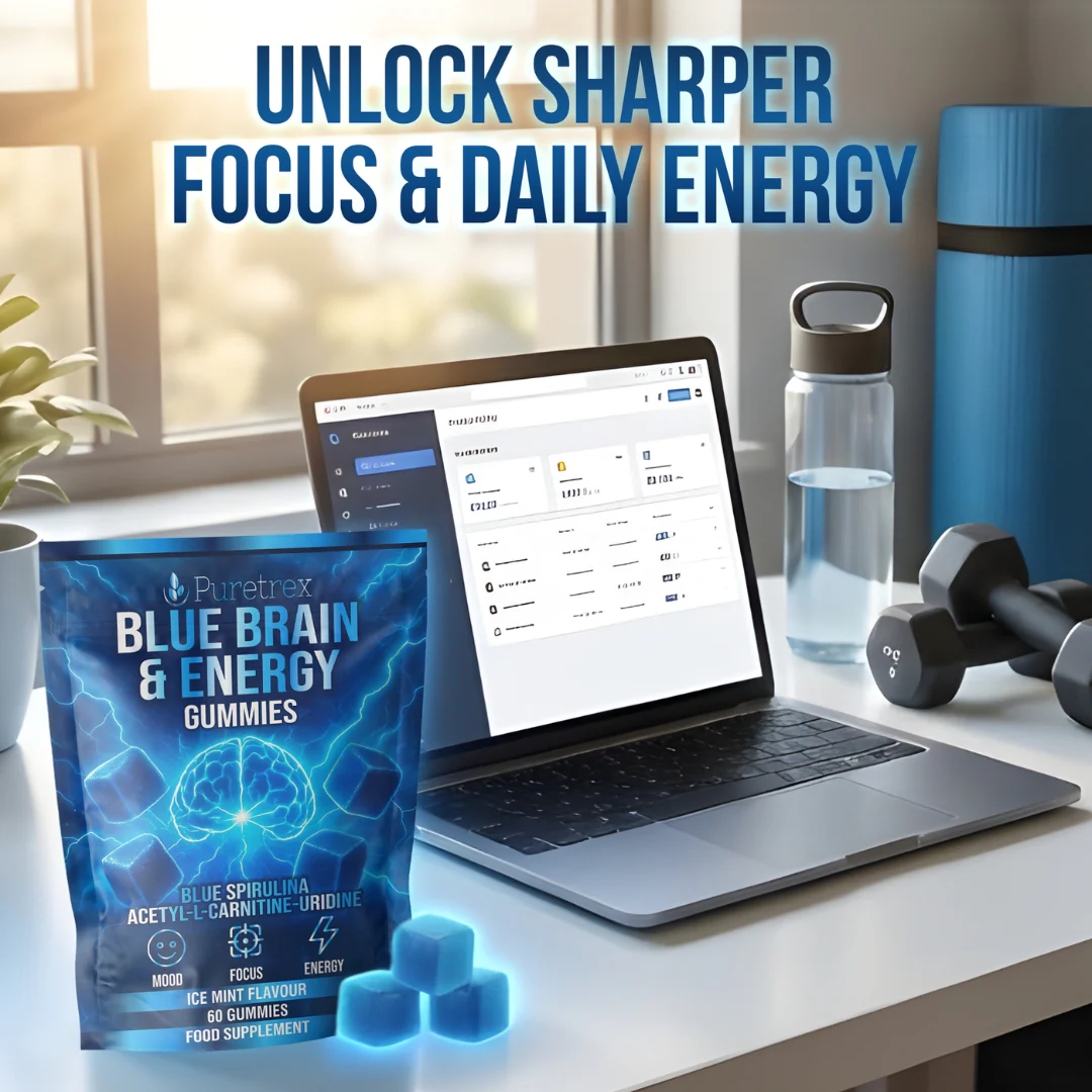 Blue Brain Gummies – Spirulina, Uridine & Theanine Nootropic Formula - Image 5