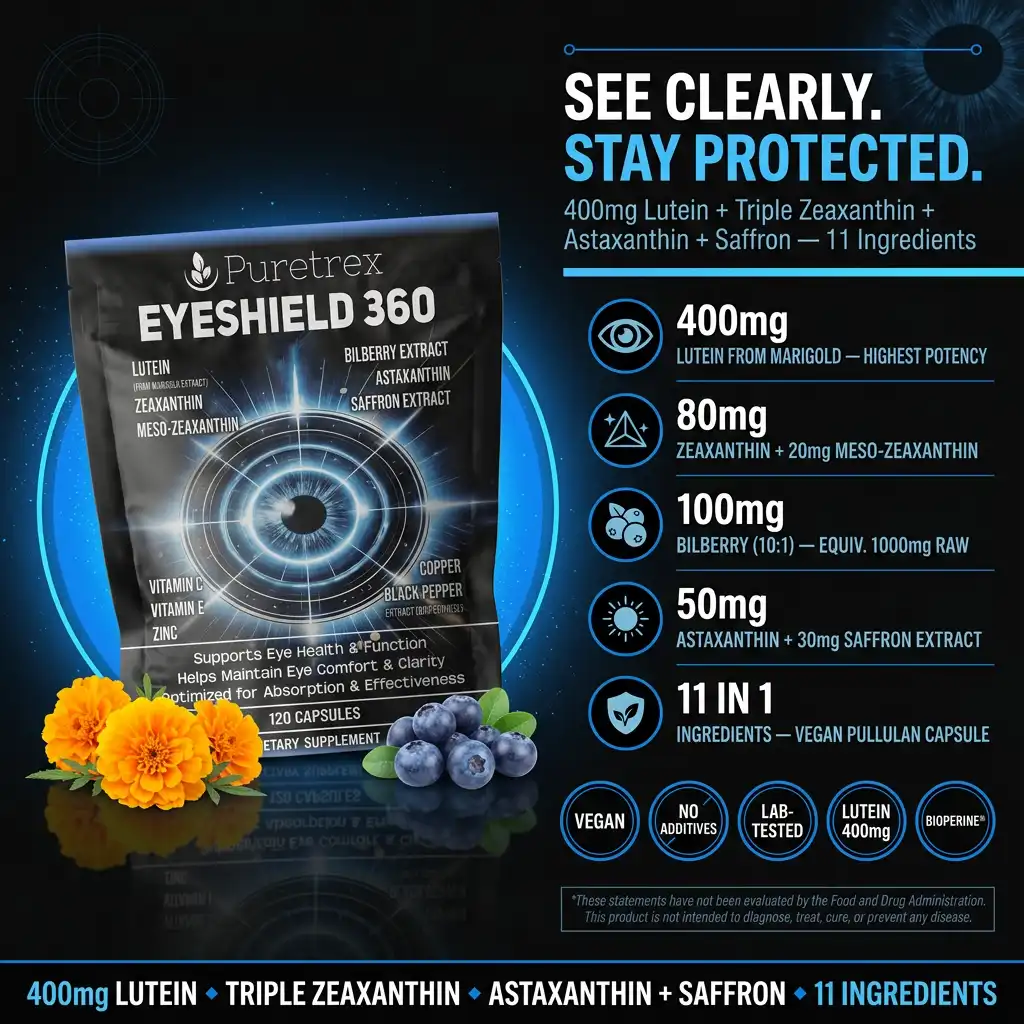 Eyeshield 360 Vision Support – Lutein, Zeaxanthin, Bilberry & Astaxanthin - Image 2