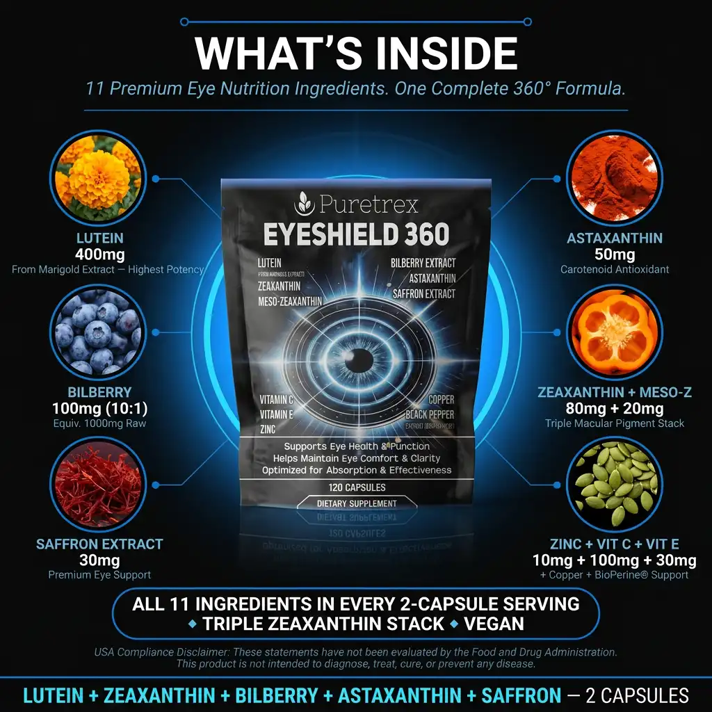 Eyeshield 360 Vision Support – Lutein, Zeaxanthin, Bilberry & Astaxanthin - Image 3
