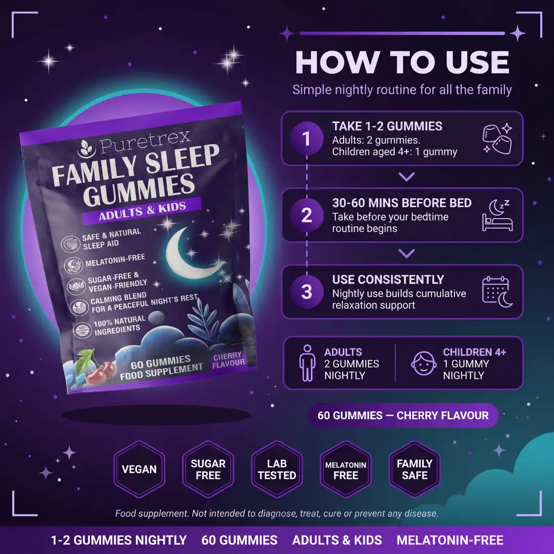 Family Sleep Gummies – Natural Formula for Adults & Kids (4+) - Image 5