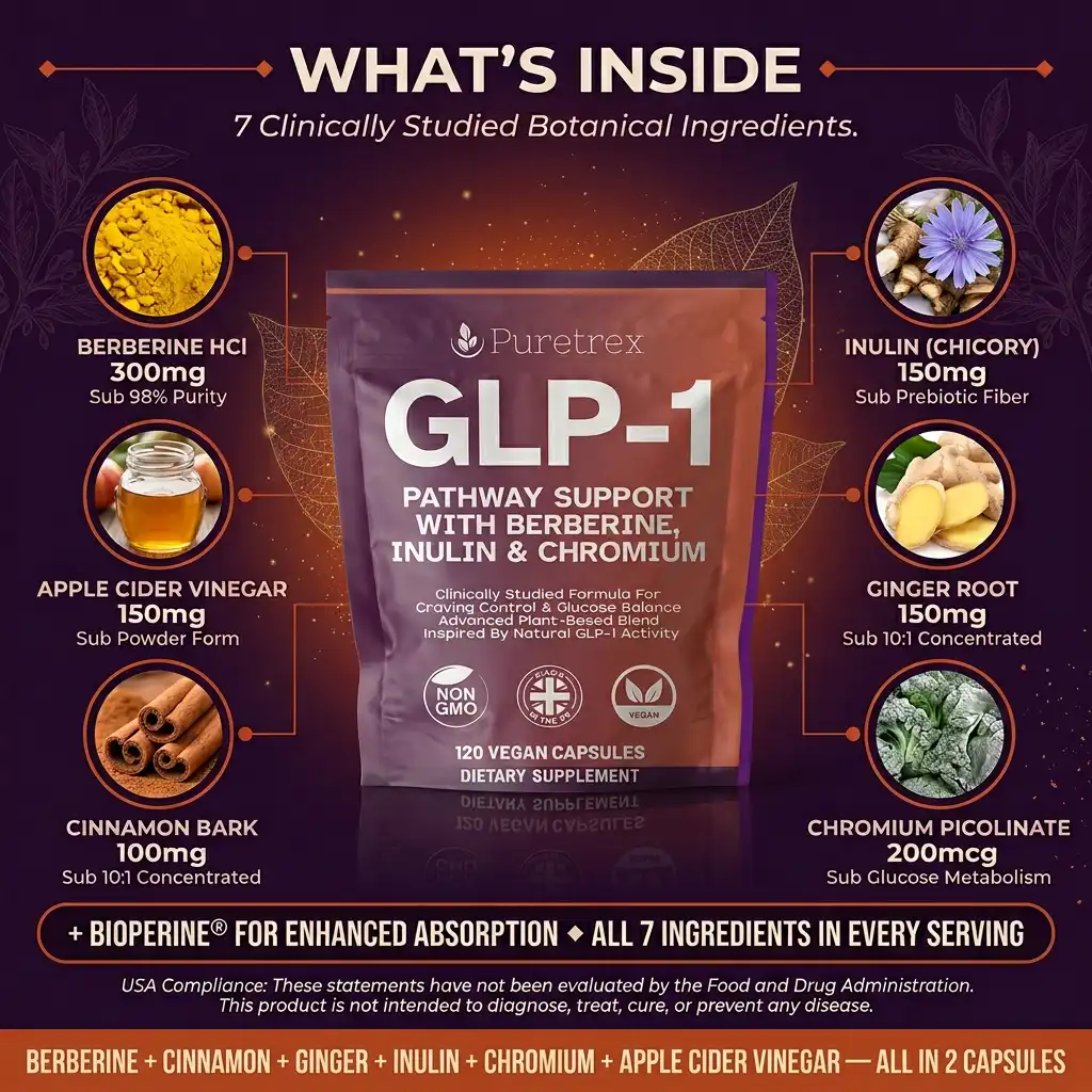 GLP-1 Support Complex – Berberine, Inulin & Chromium Formula - Image 3