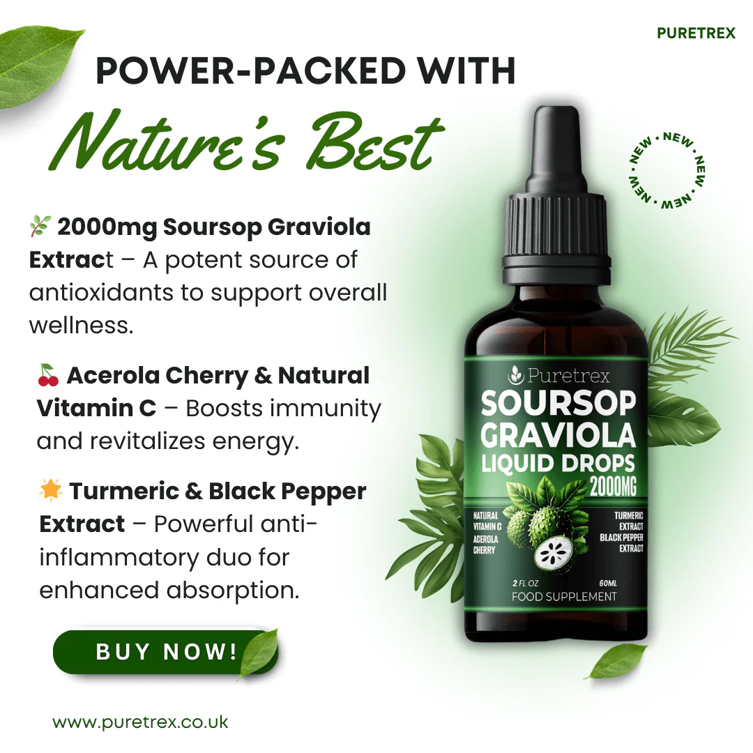 Graviola Soursop Drops 2000mg – Turmeric & Natural Vitamin C - Image 5