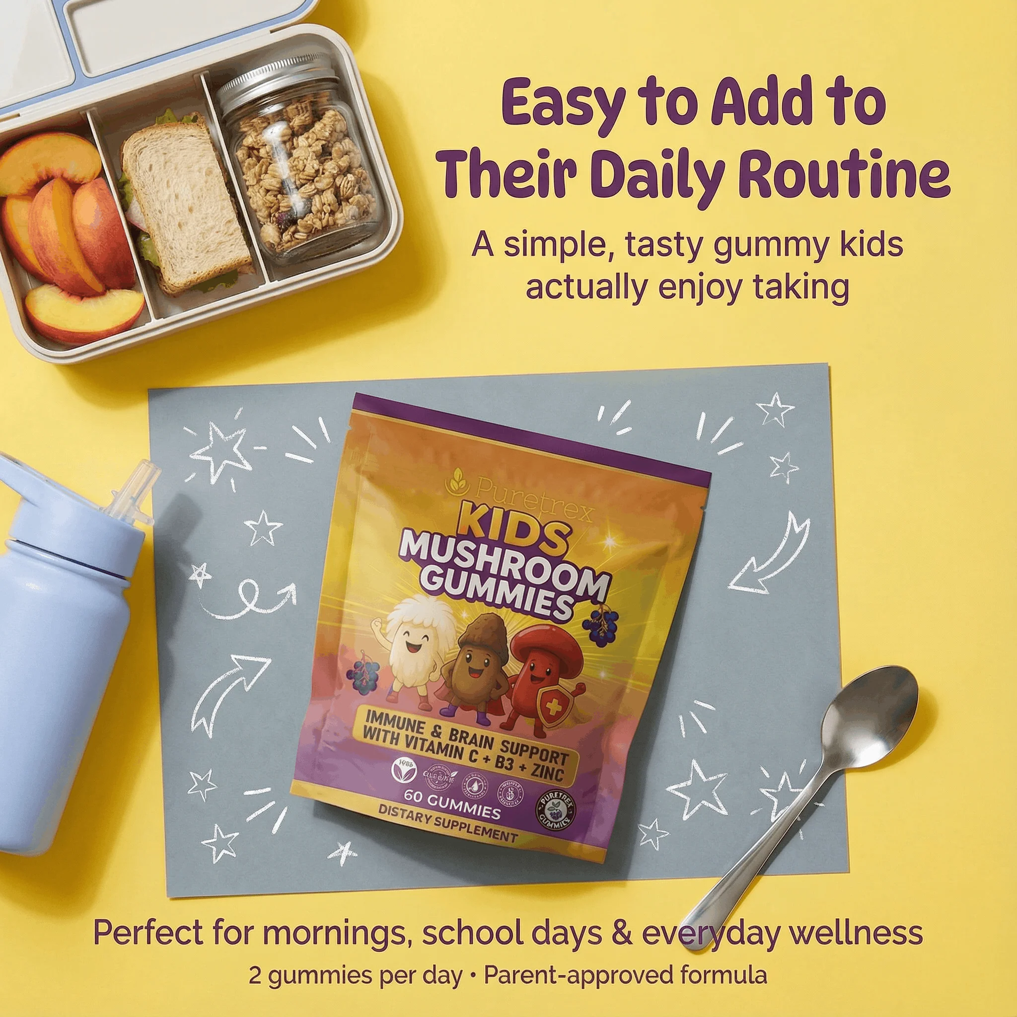 Kids Mushroom Gummies – Vitamin C, D3 & Zinc - Image 4