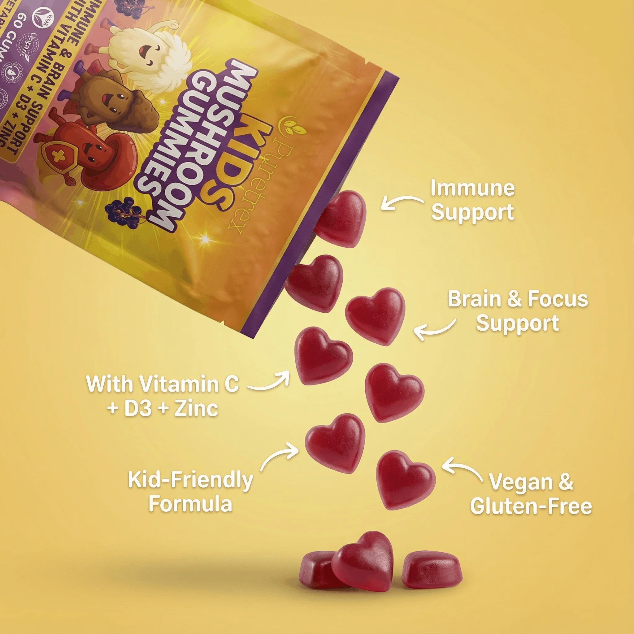 Kids Mushroom Gummies – Vitamin C, D3 & Zinc - Image 6