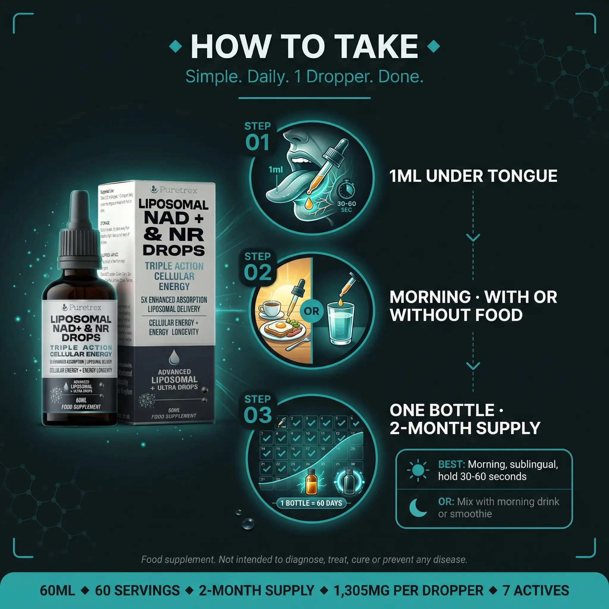 Liposomal NAD+ & NR Drops – Resveratrol, CoQ10 - Image 5