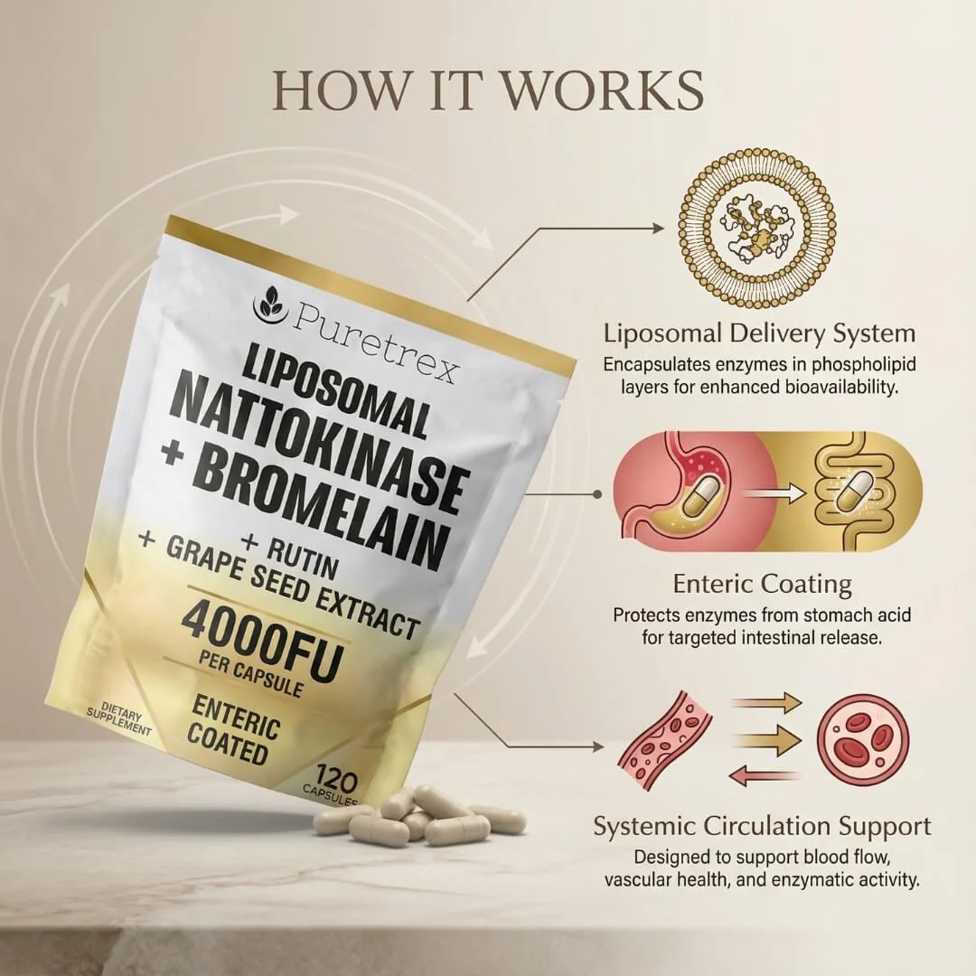 Liposomal Nattokinase 4000FU + Bromelain – Circulation & Heart Support - Image 5