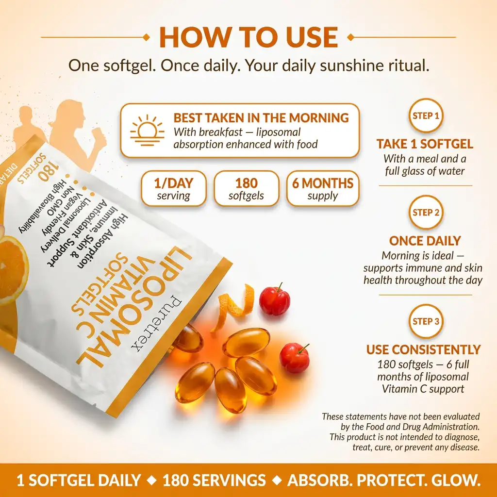 Liposomal Vitamin C Softgels – High Absorption Immune & Antioxidant Formula - Image 8