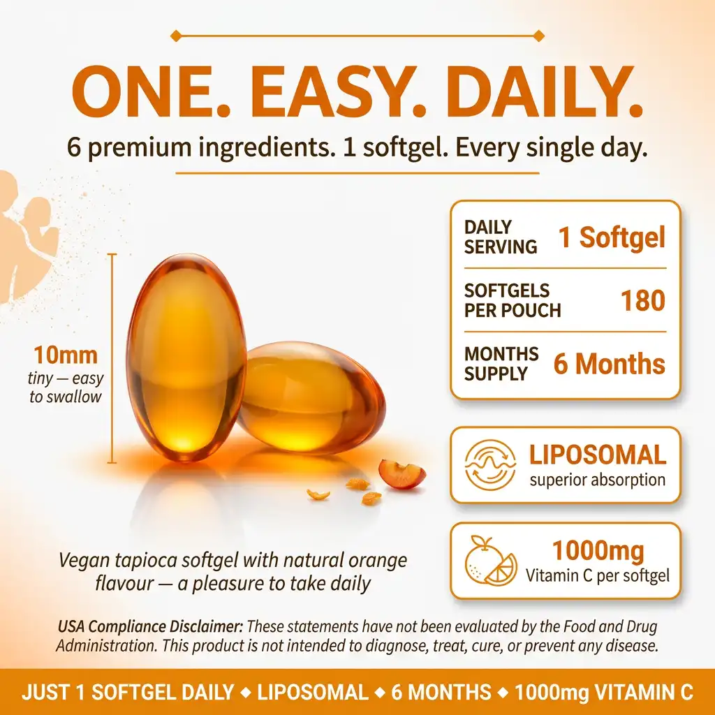 Liposomal Vitamin C Softgels – High Absorption Immune & Antioxidant Formula - Image 9