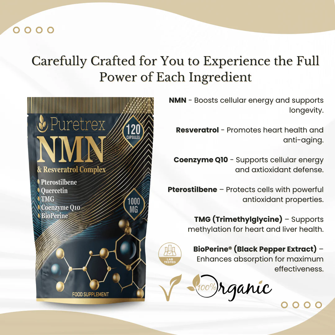 NMN & Resveratrol 7-in-1 Complex – CoQ10, TMG & BioPerine® - Image 10