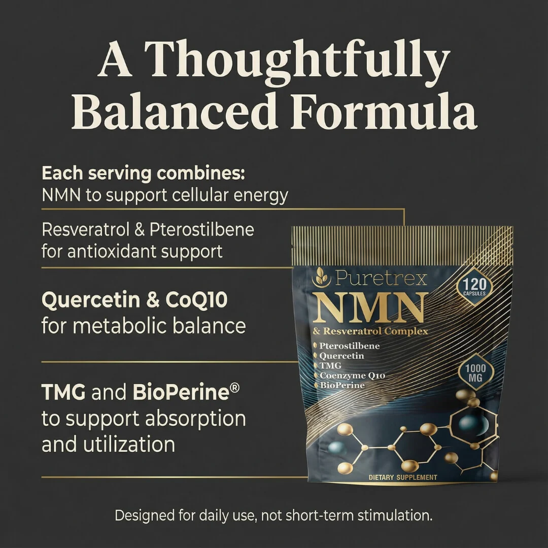 NMN & Resveratrol 7-in-1 Complex – CoQ10, TMG & BioPerine® - Image 4