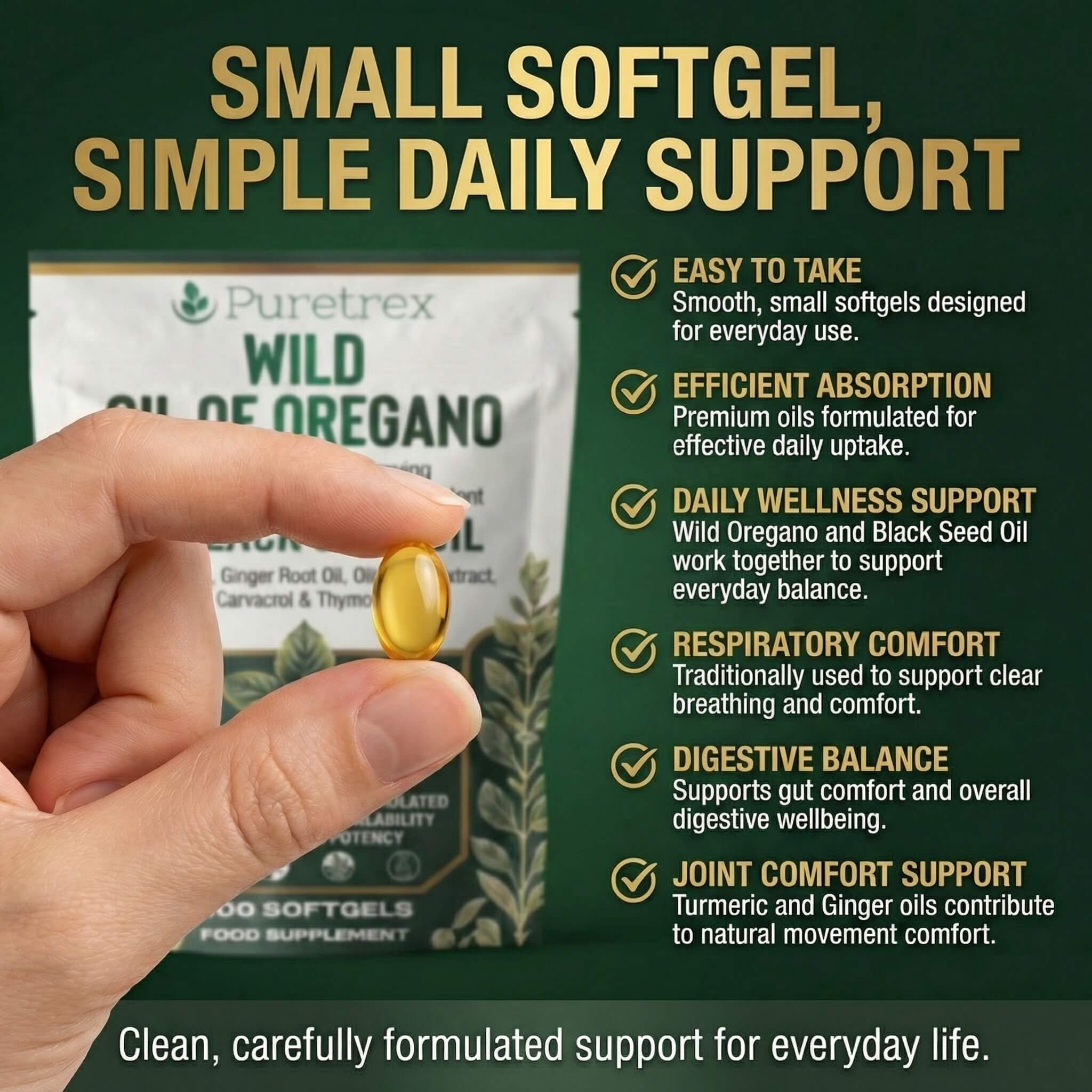 Wild Oil of Oregano 6000mg — 95% Carvacrol with Black Seed Oil | 300 Softgels - Image 6