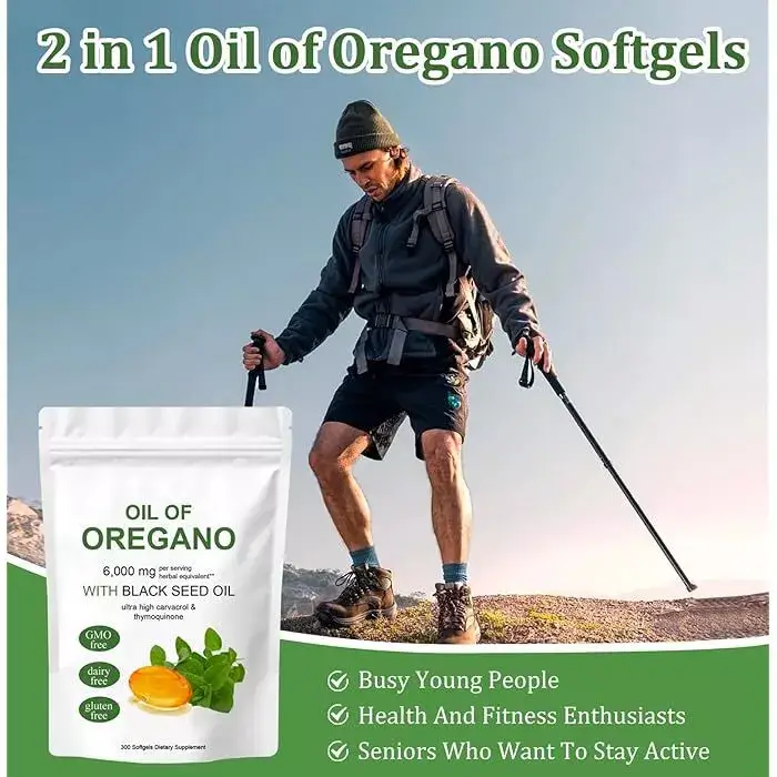 Oil of Oregano & Black Seed Oil Softgels – 6000mg Wild Oregano - Image 6