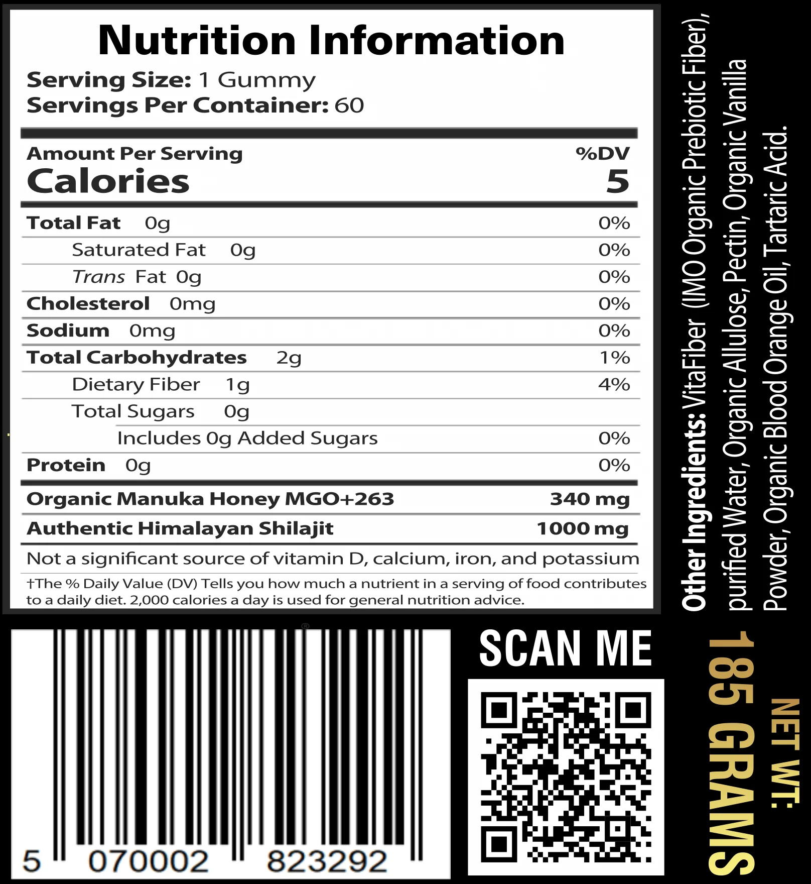 Organic Shilajit Gummies – Manuka Honey & Blood Orange (60 Gummies) - Image 7