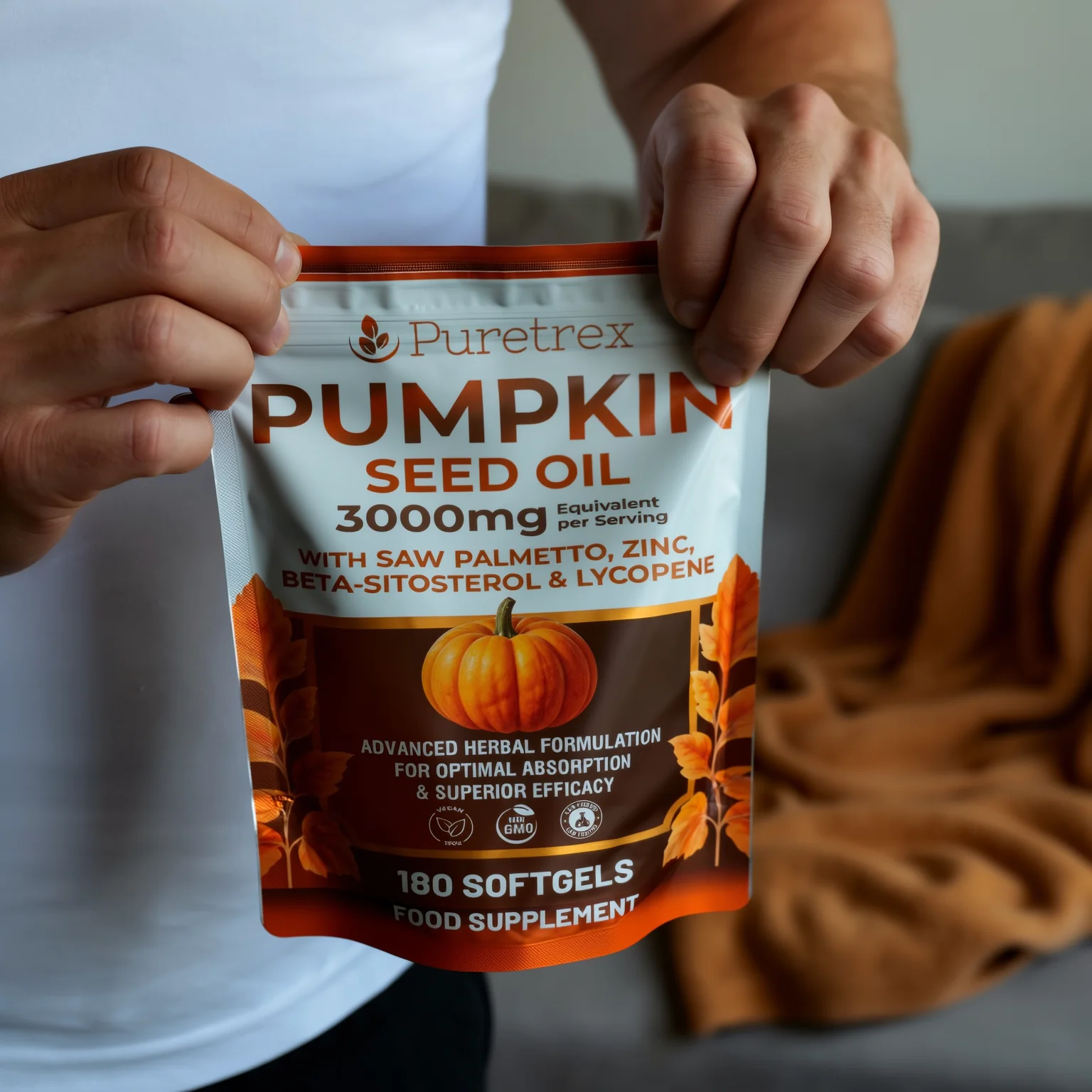 Pumpkin Seed Oil 3000mg with Saw Palmetto – Zinc, Beta-Sitosterol, Lycopene - Image 10