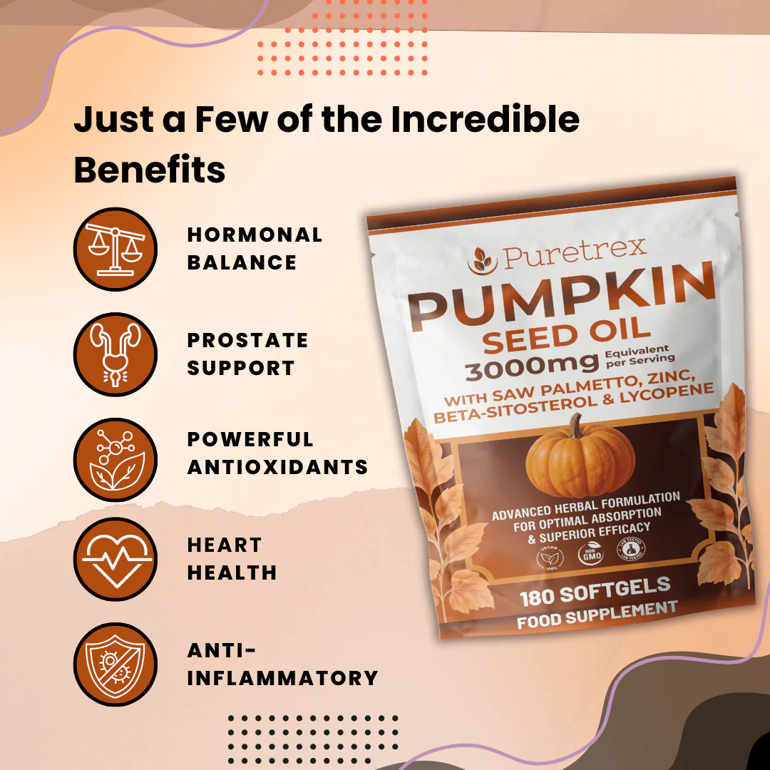 Pumpkin Seed Oil 3000mg with Saw Palmetto – Zinc, Beta-Sitosterol, Lycopene - Image 11