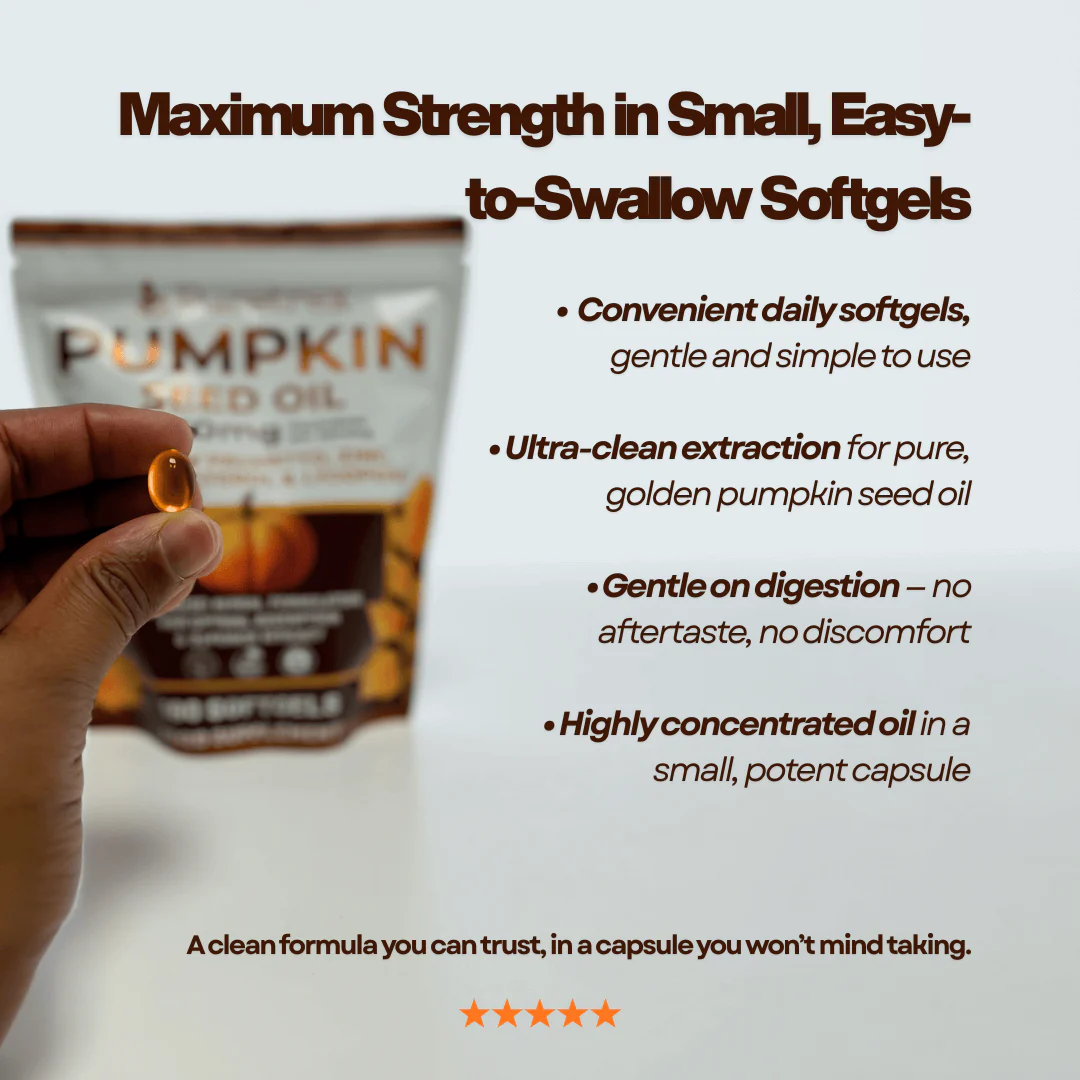 Pumpkin Seed Oil 3000mg with Saw Palmetto – Zinc, Beta-Sitosterol, Lycopene - Image 4