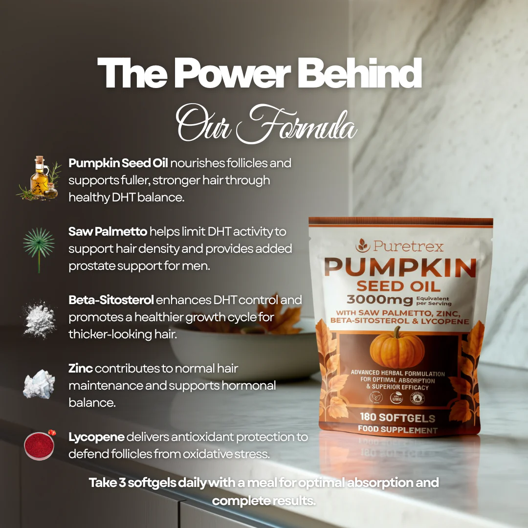 Pumpkin Seed Oil 3000mg with Saw Palmetto – Zinc, Beta-Sitosterol, Lycopene - Image 5
