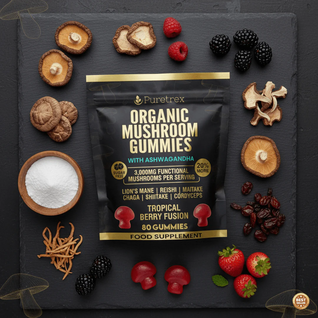 Organic Mushroom Gummies – Lion's Mane, Reishi, Chaga & Ashwagandha - Image 5