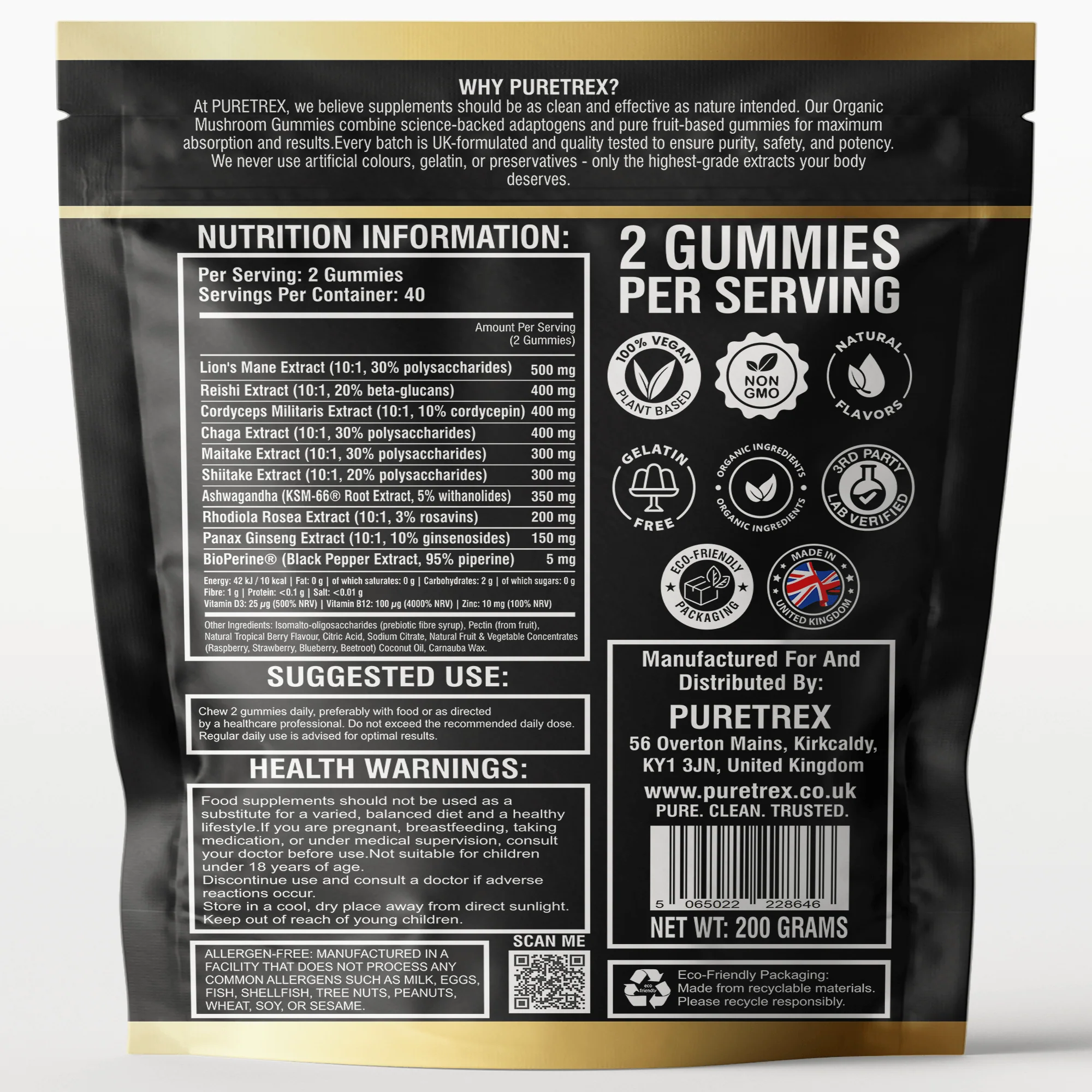Organic Mushroom Gummies – Lion's Mane, Reishi, Chaga & Ashwagandha - Image 7