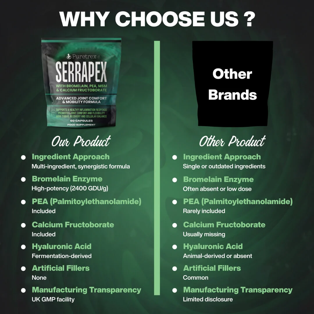 Serrapex – Enzyme & Nutrient Complex with Bromelain, PEA, MSM & Calcium Fructoborate - Image 2