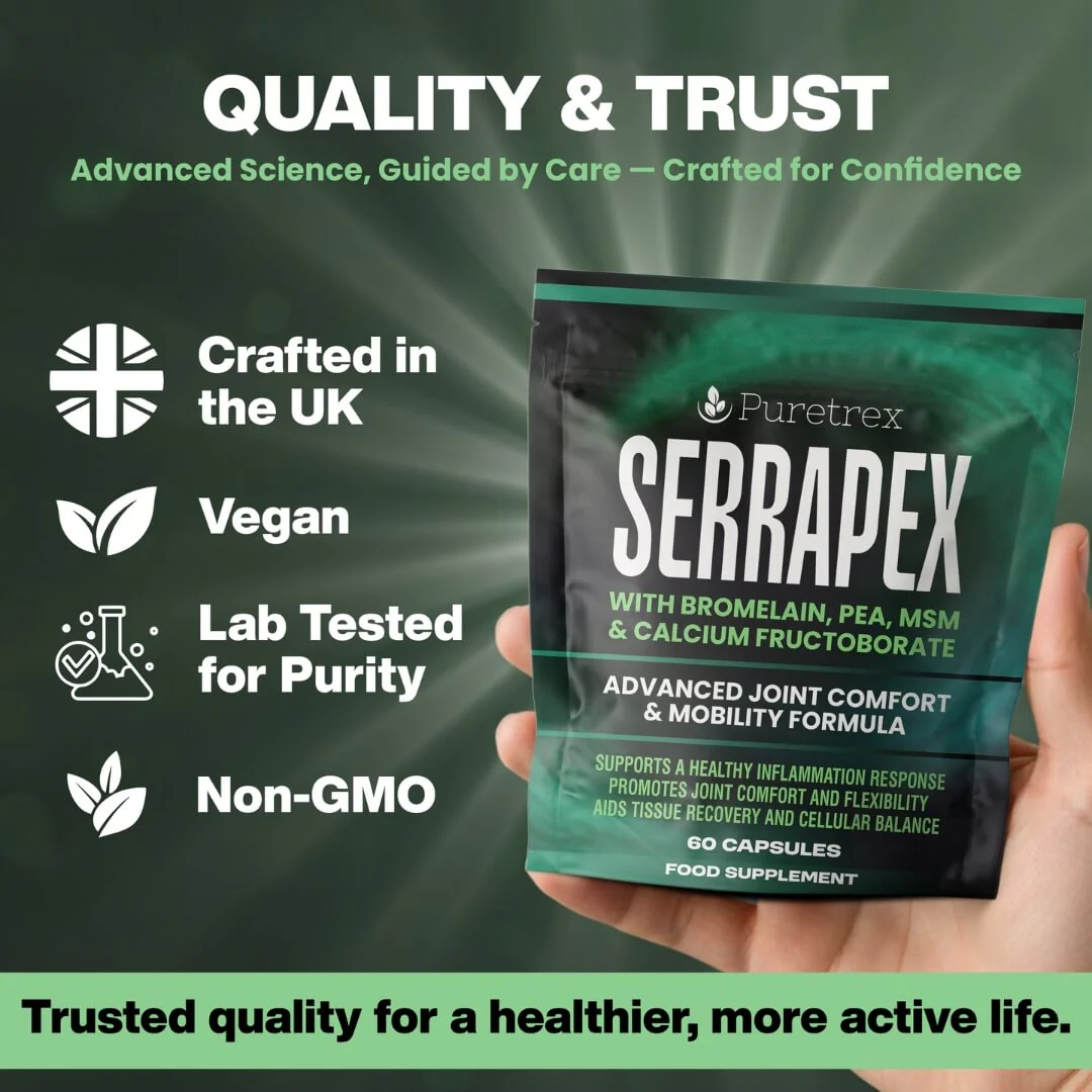Serrapex – Enzyme & Nutrient Complex with Bromelain, PEA, MSM & Calcium Fructoborate - Image 3