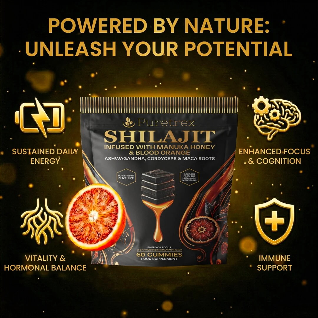 Shilajit Gummies – Manuka Honey & Blood Orange with Ashwagandha & Cordyceps - Image 2