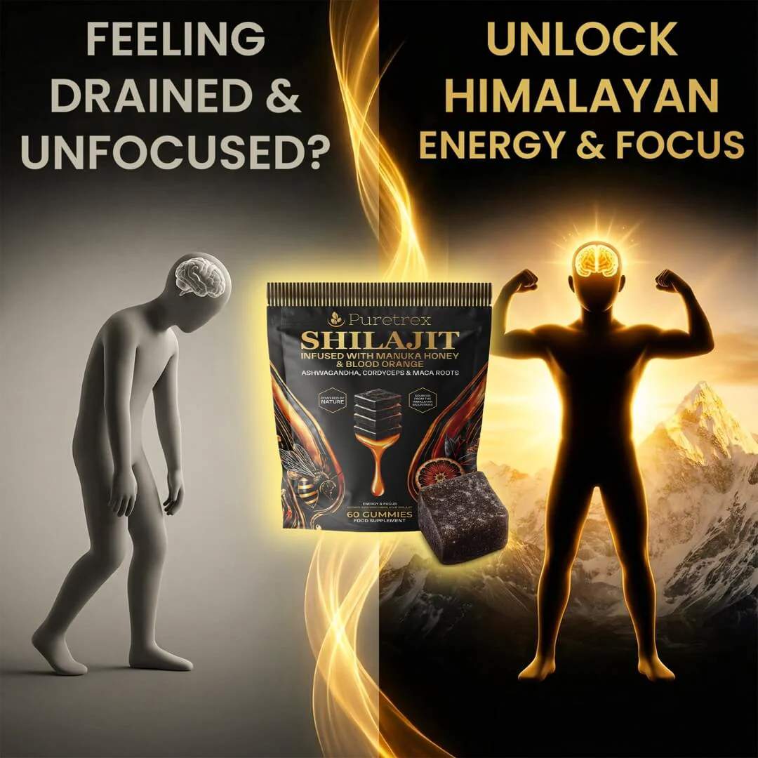 Shilajit Gummies – Manuka Honey & Blood Orange with Ashwagandha & Cordyceps - Image 3
