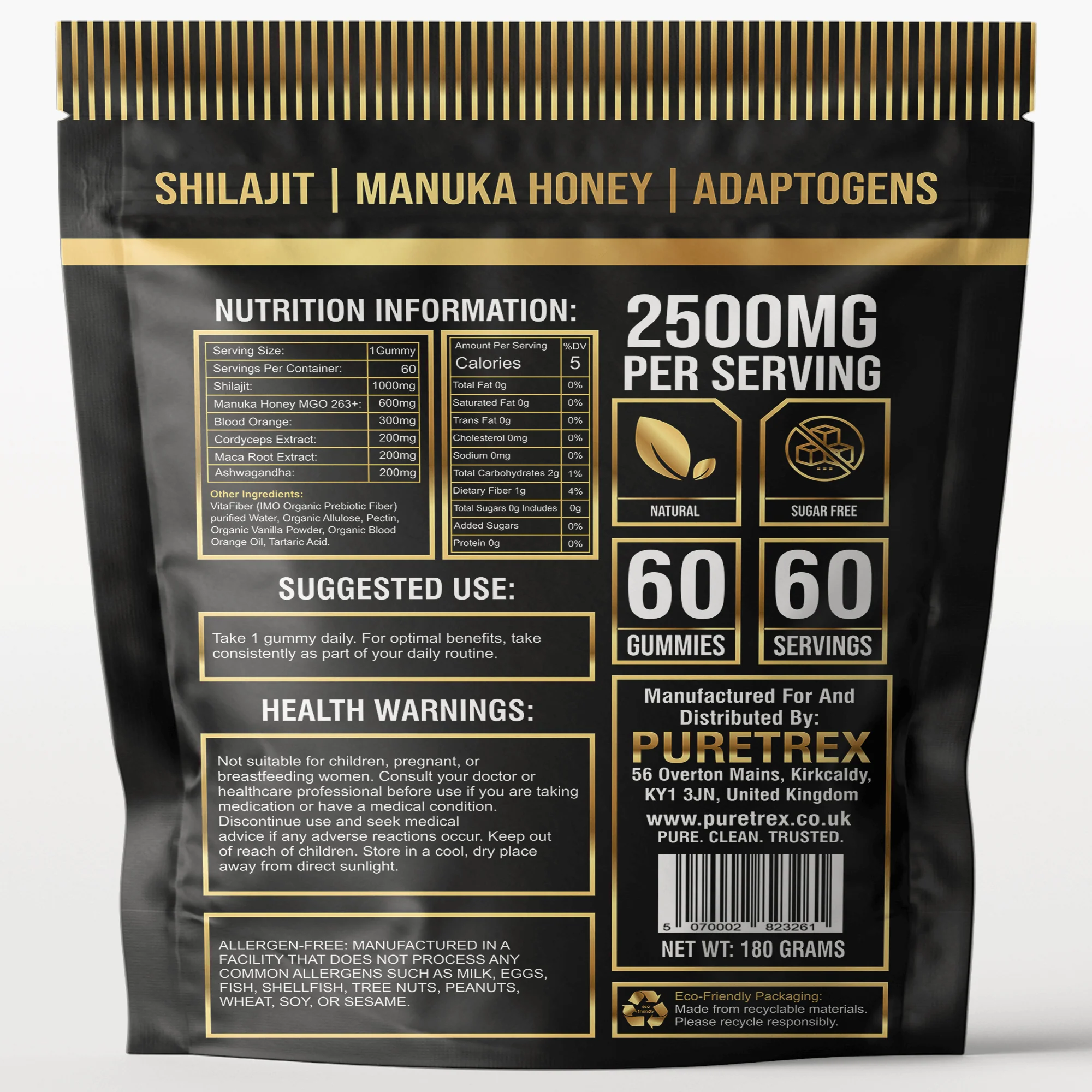 Shilajit Gummies – Manuka Honey & Blood Orange with Ashwagandha & Cordyceps - Image 6