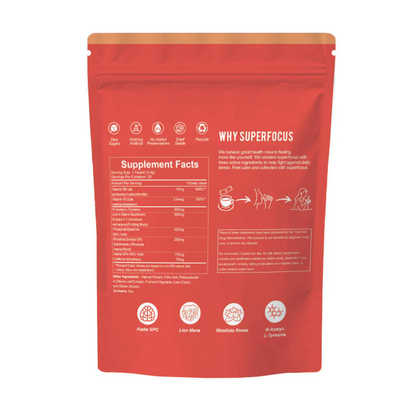 SuperFocus Drink Mix – Nootropic Focus Formula with Caffeine - Image 2