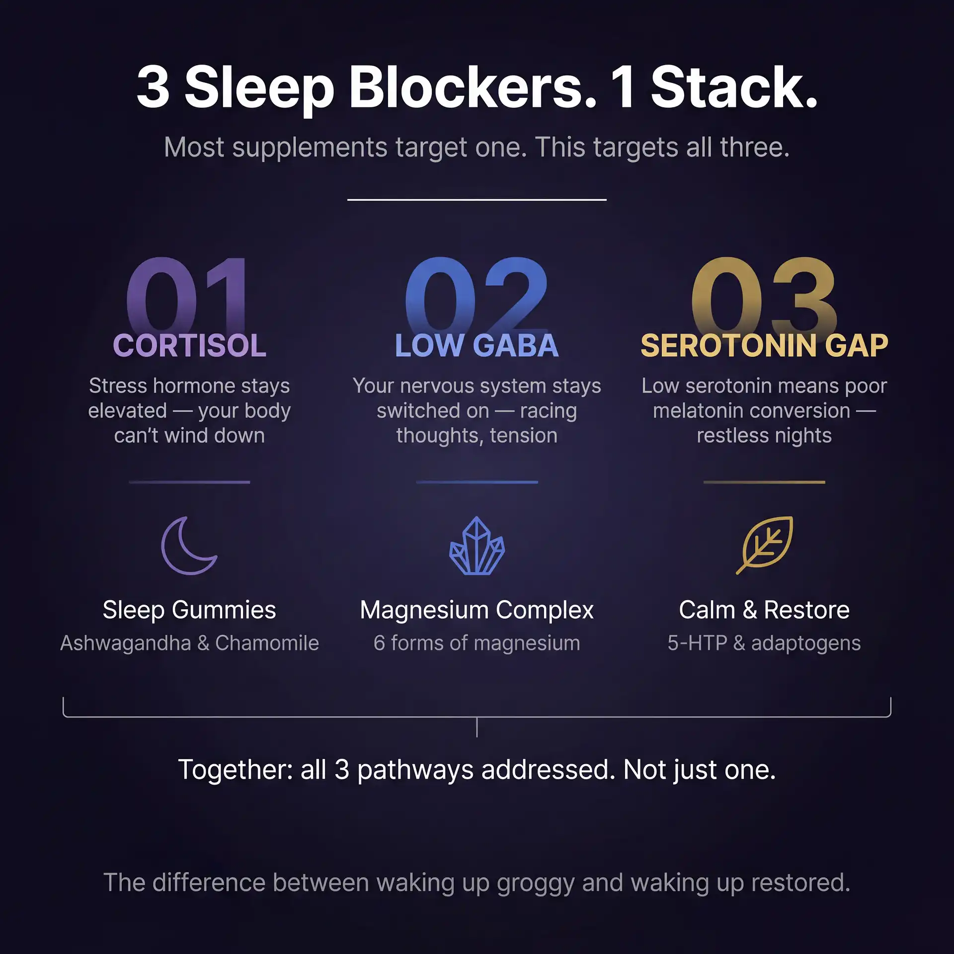 The Midnight Recovery Stack | Sleep & Relaxation Bundle with Magnesium & 5-HTP - Image 3