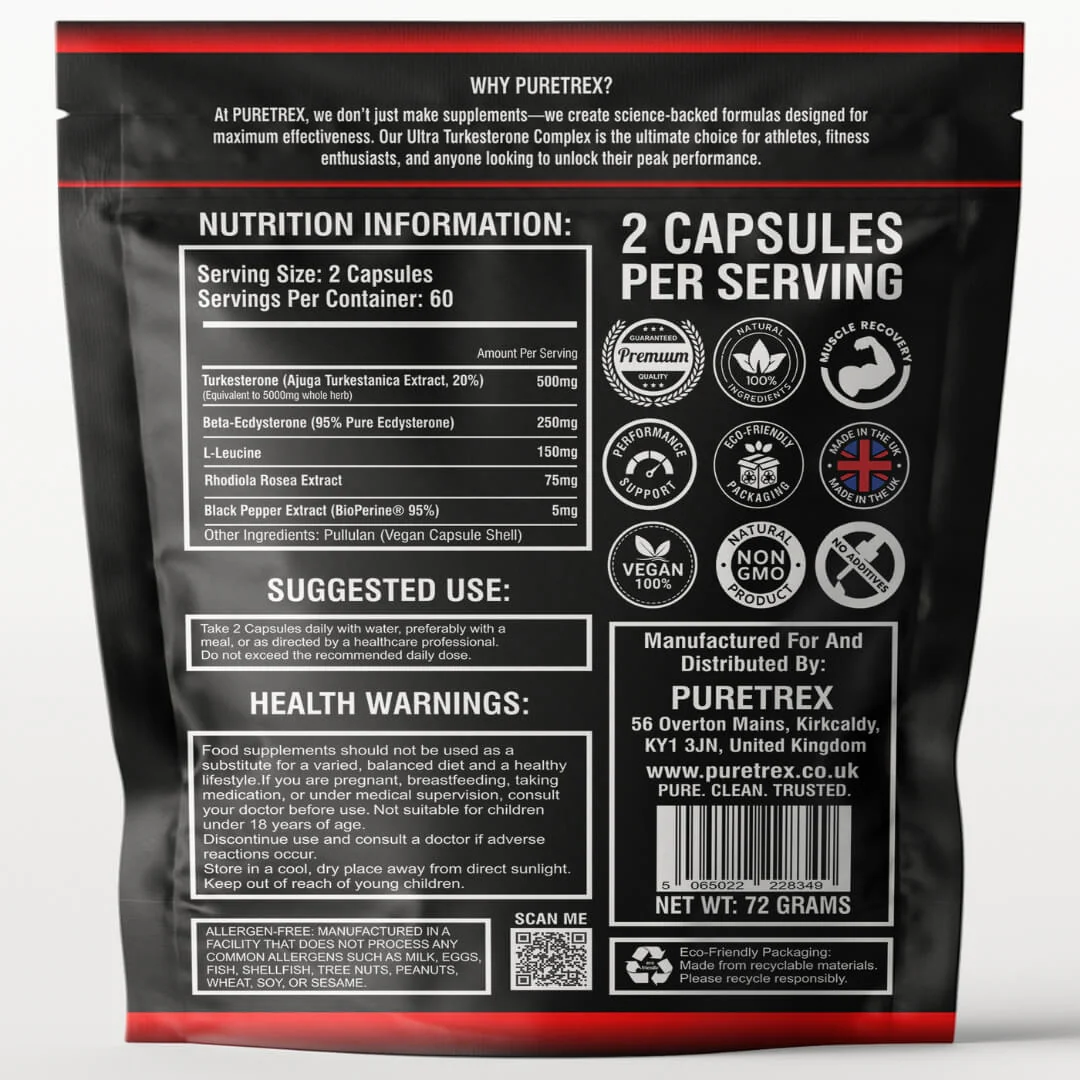 Ultra Turkesterone Complex – 5000mg with BioPerine® & Rhodiola - Image 8
