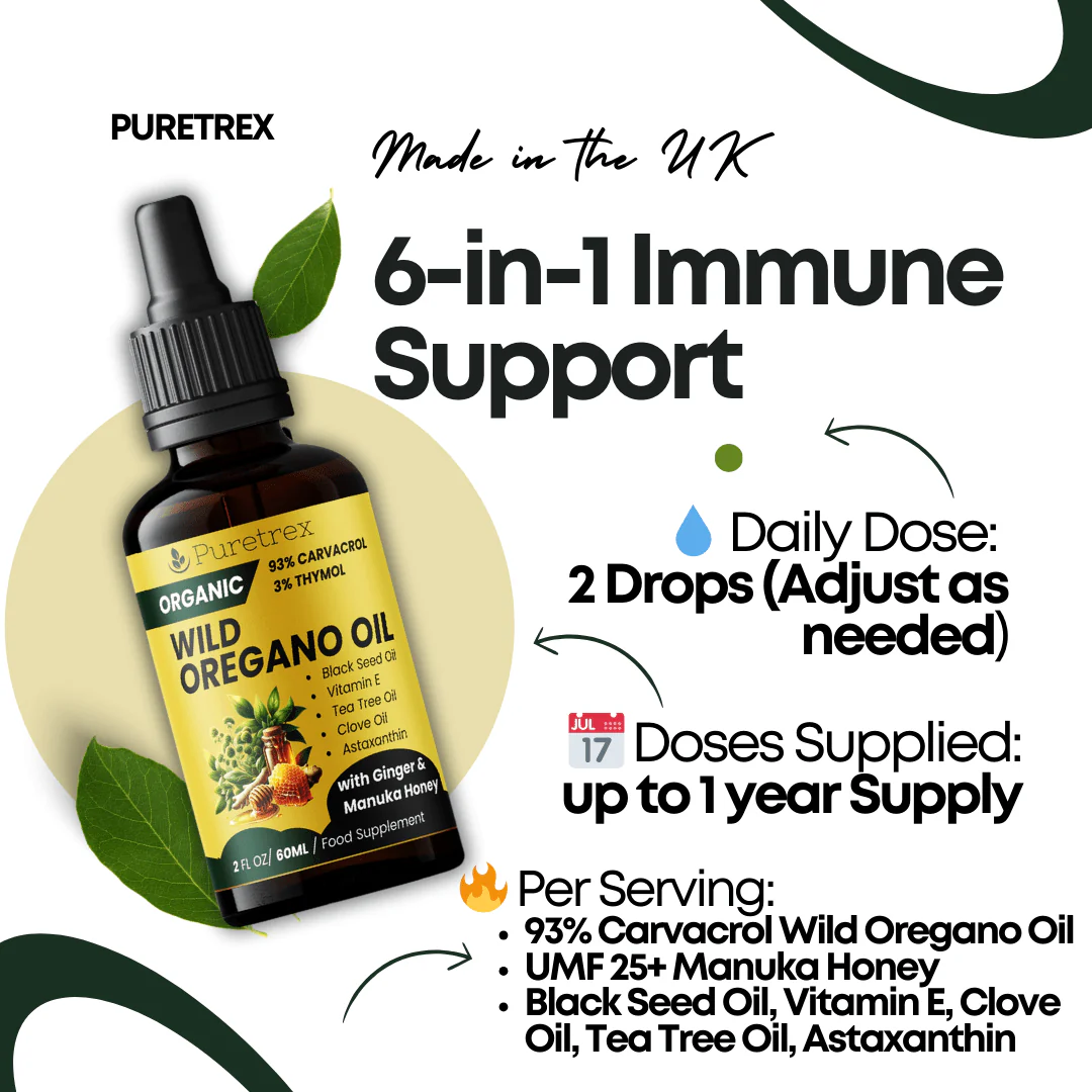 Wild Oregano Oil Drops – 93% Carvacrol with Ginger & Manuka Honey - Image 4