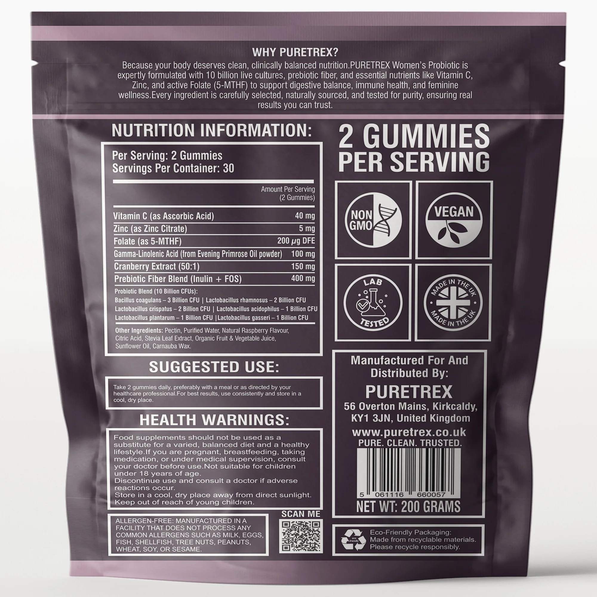 Women's Probiotic Gummies – 10 Billion CFU with Cranberry & Folate - Image 8